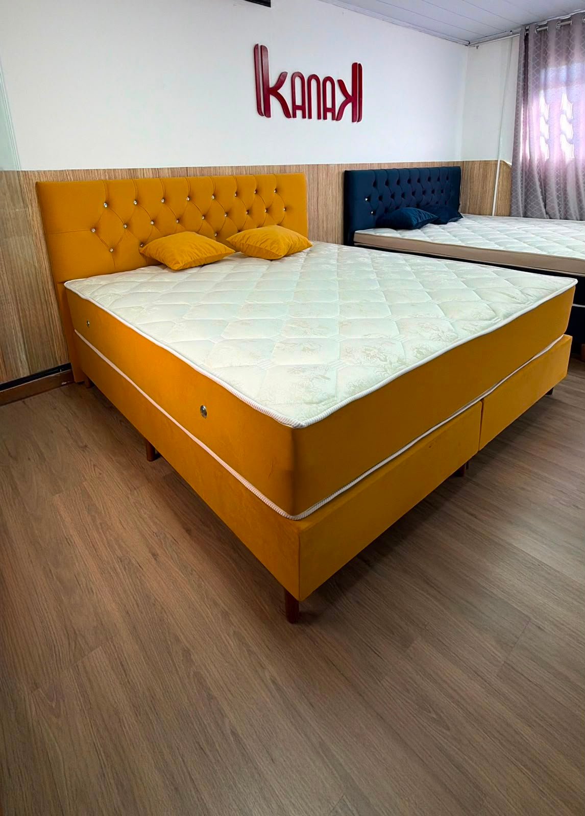 kingsize sem pillow top - mostarda showroom sem recamier